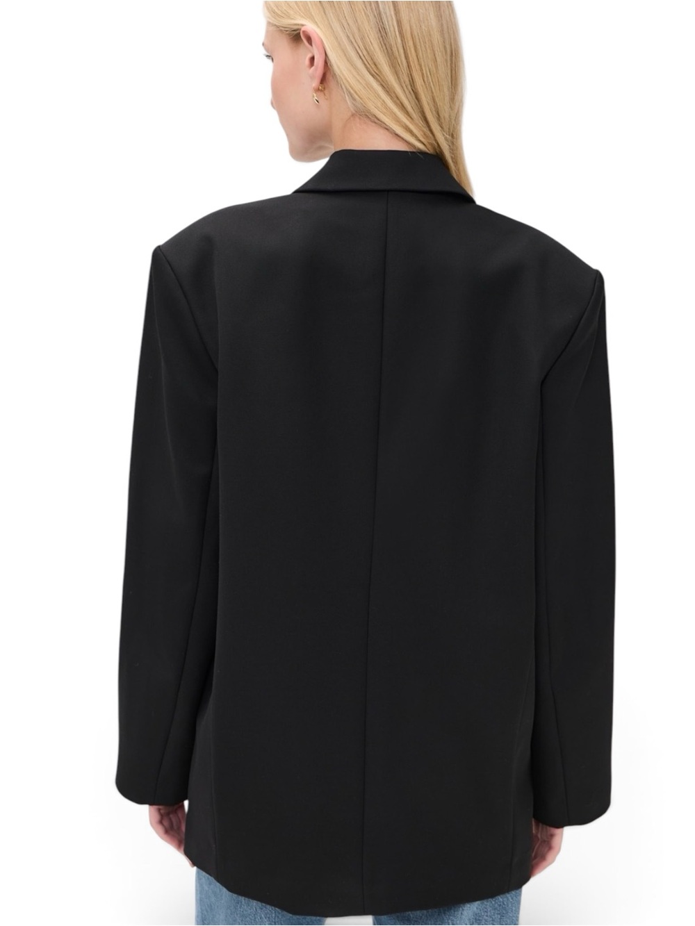 Anine Bing Quinn Oversized Wool Blazer Black Retail $550 Minimalist Chic Size XS - Picture 6 of 15
